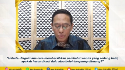 Wanita yang Sedang Menstruasi Apakah Perlu Mencuci Pembalut? Ini Penjelasan Ustaz Aam Amiruddin Kalau Itu