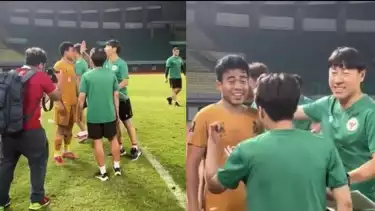 Shin Tae-yong dan Nurhidayat Haji Haris 