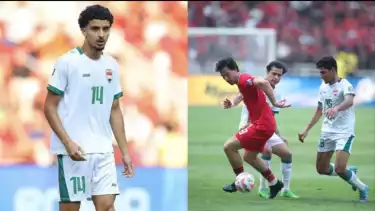 Pemain Irak Zidane Iqbal vs Timnas Indonesia