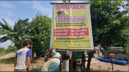 Rawan Pencurian, Warga Kedung Ombo Nganjuk Gelar Sayembara Tangkap Maling Berhadiah