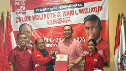 Ketua Projo Jatim Daftar Bacawali Surabaya di PSI, Ramaikan Bursa Pilwali Surabaya 2024