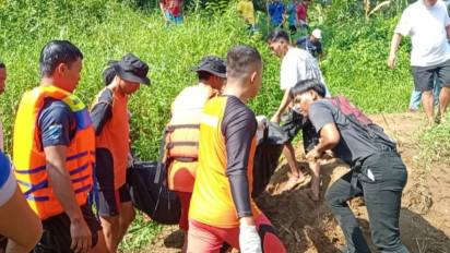 Basarnas Banten Evakuasi Jenazah Warga Tenggelam Terseret Sungai Ciliman