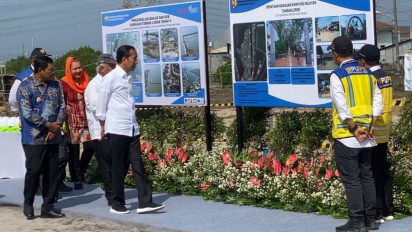 Presiden Jokowi Cek Proyek Penanganan Banjir untuk Wilayah Pesisir Utara