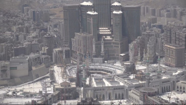 Melihat Keindahan Masjidil Haram dari Udara