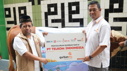TelkomGroup Distribusikan Hewan Kurban pada Hari Raya Iduladha 1445 H
