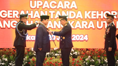 Prabowo Terima Bintang Bhayangkara Utama, Polri Tegaskan Penghargaan Ini Bentuk Hubungan Timbal Balik