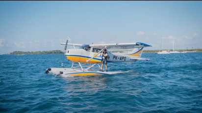 Mengintip Uji Coba Penerbangan Seaplane di Bali
