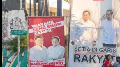 Bertebaran Baliho Wajah-wajah Milenial Ramaikan Pilwali Kota Surabaya, Ada Kaesang dan Hendy