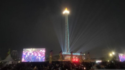 Rayakan HUT ke-497 Jakarta, Pengunjung Padati Monas