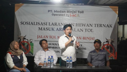 Antisipasi Ternak Masuk Tol, Pengelola Tol Medan-Binjai Sosialiasi ke Peternak di Deli Serdang