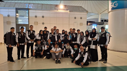 Lepas  Kepulangan 37 Jurnalis MCH Gelombang 1, Kemenag Apresiasi Bukan Hanya Jadi Pewarta tapi Juga Bantu dalam Pelayanan Haji 2024
