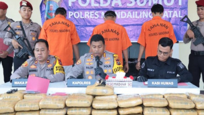 Waduh! Bawa 110 Kilogram Ganja, Tiga Kurir Asal Sumatera Ini Diringkus Polisi