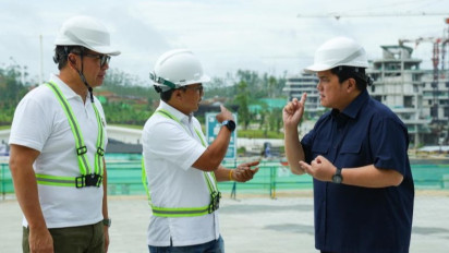 Fasilitas Perayaan HUT RI Diharapkan Cepat Selesai di IKN, Erick Thohir: Kami Optimis Tuntaskan Arahan Presiden Jokowi