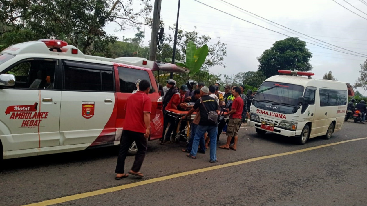 Detik-detik Kecelakaan Bus Ranau Indah Masuk Jurang di Lampung Barat, 1 Orang Meninggal
            - galeri foto
