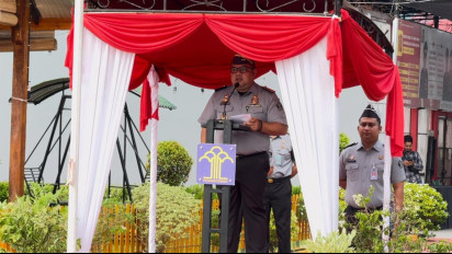 Gelar Apel Gabungan Kakanwil Kemenkumham Kalbar Perang Terhadap Judi Online