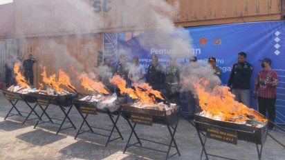 Bea Cukai Jateng-DIY Musnahkan Puluhan Juta Batang Rokok Ilegal Senilai Rp.31,6 Miliar