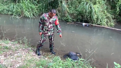 Miris, Bayi Dalam Tas Dibuang di Aliran Sungai Blitar