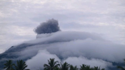 Gunung Ibu Rrupsi dengan Amplitudo 10 mm Selama Satu Menit Pagi Ini