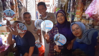 Ketua DPD Gerindra Jateng Sudaryono Diminta Ibu-ibu Pedagang Pasar Grobogan Maju di Pilgub 2024