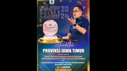 Jatim Raih Penghargaan One Map Policy Better Governance 2024
