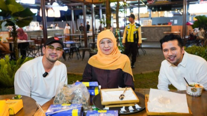 Khofifah-Emil Mendadak Temui Raffi Ahmad Bahas Pembangunan Destinasi Kuliner di Jawa Timur