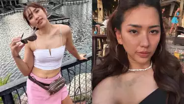 Atlet voli Yolla Yuliana saat memperlihatkan tato pertamanya.