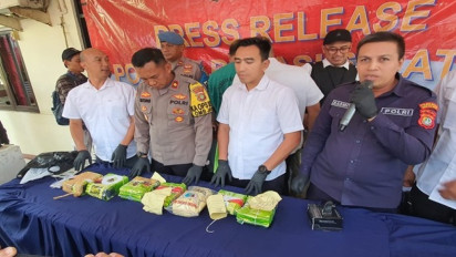 Tangkap Bandar Narkoba, Polsek Bekasi Selatan Sita 2 Kg Sabu dan Pil Ekstasi Berlogo Hello Kitty