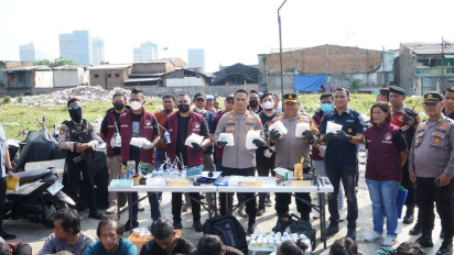 Gerebek Kampung Boncos Palmerah Jakbar, Polisi Temukan 42 Orang Positif Sabu