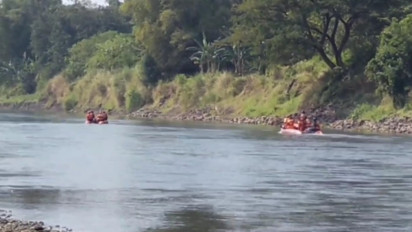 Pelajar SMP Dilaporkan Tenggelam di Sungai Brantas Kertosono, Nganjuk