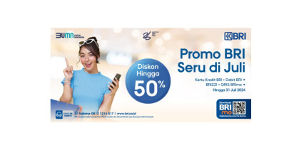 Hanya di Juli, Promo Spesial BRI Berikan Diskon Hingga 50% untuk Barang Favoritmu!