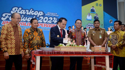 Pj Gubernur Agus Fatoni Launching Gerakan Berkoperasi Serentak se-Sumut