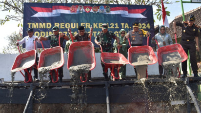 TMMD 2024 Kembali Digelar di Yogyakarta, TNI Bangun Talud di Komplek Makam Kyai Wongso Sukarto