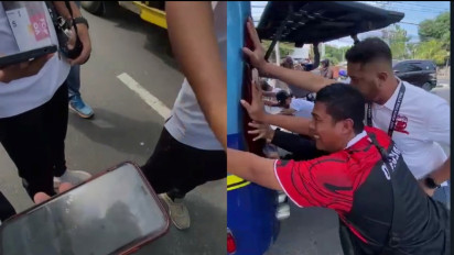 Bus Madura United Mogok di Jalan, Pesan 7 Taxi Online untuk Sampai Ke Stadion