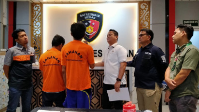 Unit Tipideksus Satreskrim Polrestabes Medan Amankan Dua Pelaku Penjualan Satwa Dilindungi