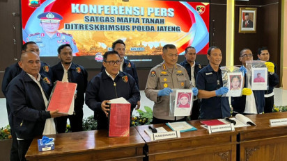 Polda Jateng Tangkap Tiga Orang Jaringan Mafia Tanah, Rugikan Petani dan Bank Hingga Rp.34 Miliar