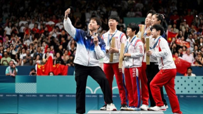 Viral Foto Selfie Atlet Korea Selatan, Korea Utara dan China di Olimpiade Paris 2024
