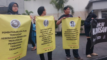 Aksi Solidaritas untuk Meila, Pendamping Korban Pelecehan Seksual yang Dijadikan Tersangka UU ITE