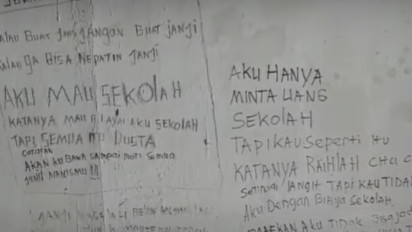 Tulisan 'Rumah Dijual' Bikin Warga Tak Sadar Ibu dan Anak Sudah Tewas Jadi Kerangka di Ngamprah Bandung Barat, Death Note di Tembok Jadi Saksinya