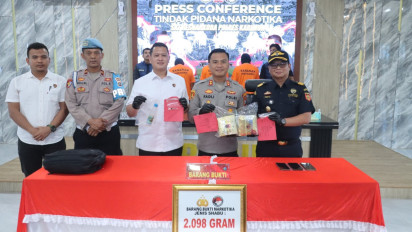 Polisi dan Bea Cukai Karimun Gagalkan Penyelundupan Dua Kilogram Sabu Asal Malaysia