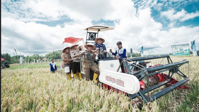 Produktivitas dan Produksi Padi di Bumi Sebiduk Sehaluan Tembus 10 Besar Tingkat Nasional