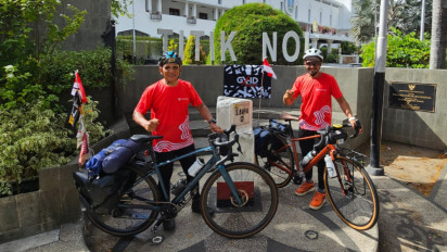 Peringati HUT RI ke 79, Dua Pesepeda akan Gowes dari Surabaya ke IKN
