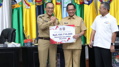 Terbaik Dalam Pengendalian Inflasi, Pemprov Sulsel Terima Insentif Fiskal Rp6,1 Miliar dari Kementrian Keuangan