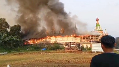 Kebakaran Landa Kawasan Wisata Celosia Bandungan, Diduga Api Berasal dari Cafe