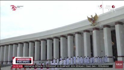 Rombongan Kirab Duplikat Bendera Pusaka dan Teks Proklamasi Telah Tiba di Istana Negara IKN