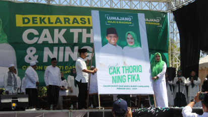 Cak Thoriq dan Ning Fika Deklarasikan Diri Maju dalam Pilkada Lumajang 2024