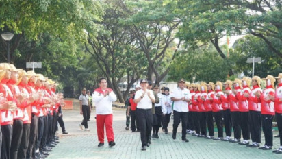 600 Pelajar Kabupaten Bekasi Ikuti Latihan Gabungan Paskibra Sekolah