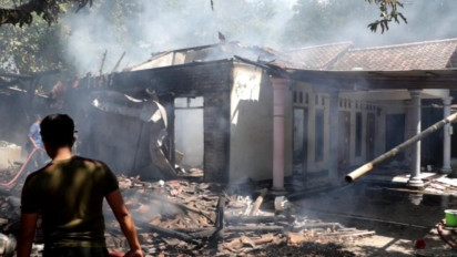 Korsleting Listrik, Rumah Warga di Sambit Ponorogo Hangus Terbakar