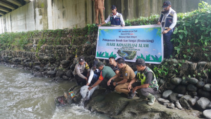 Hari Konservasi Alam, Tol Medan Binjai Lepaskan Ribuan Benih Ikan Sungai