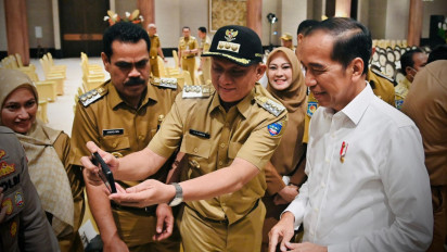 Bupati OKU Timur Ir. H. Lanosin Dengarkan Arahan Presiden Joko Widodo di IKN