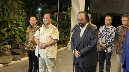 Elite NasDem, PPP, dan Perindo Kompak Merapat ke Prabowo Malam-malam untuk Dukung Kabinet Baru, Terungkap Presiden Terpilih Beri Respons Begini